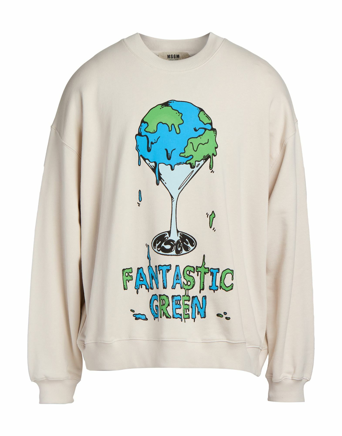 Msgm Mens Sweatshirt in Off white