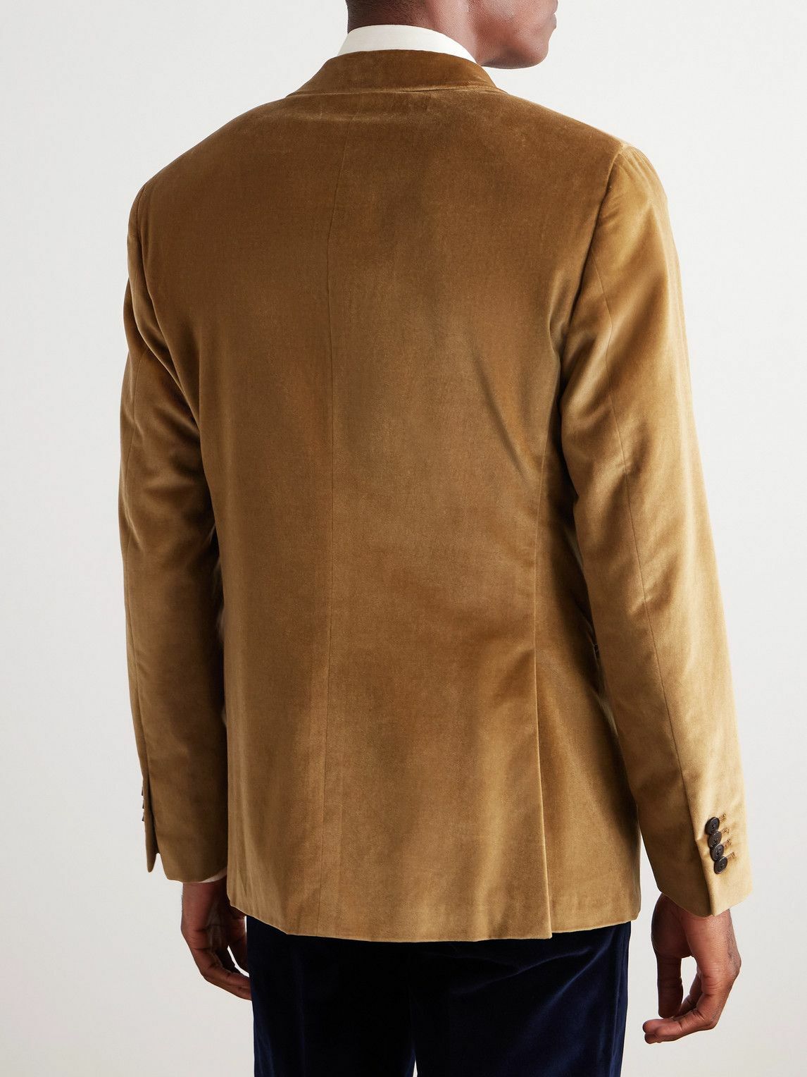 Boglioli - Slim-Fit Shawl-Lapel Cotton-Velvet Tuxedo Jacket - Brown