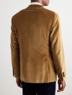 Boglioli - Slim-Fit Shawl-Lapel Cotton-Velvet Tuxedo Jacket - Brown