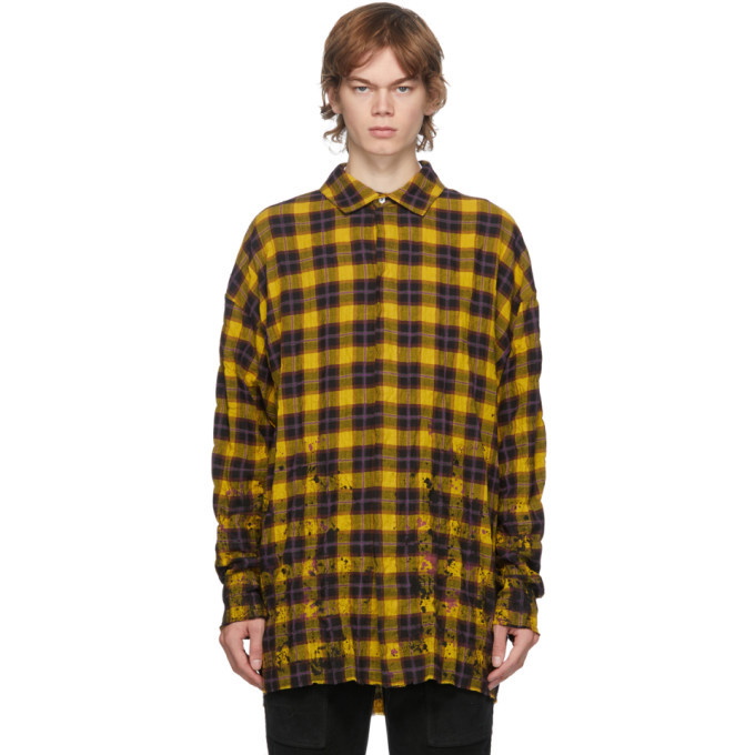 Photo: Palm Angels Yellow and Brown Round Logo Shirt