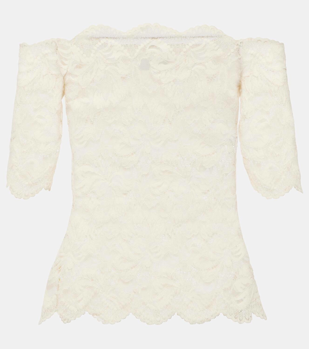Rabanne Women's Lace and Sequin Top Silver