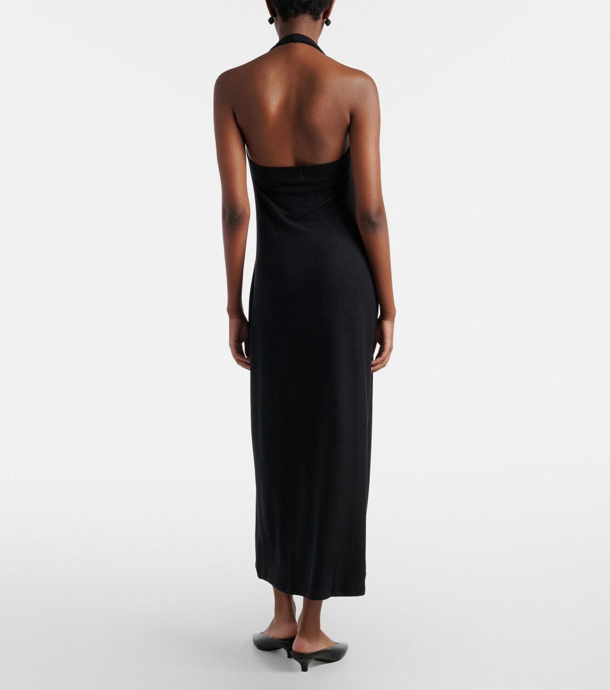 Leset Lauren halterneck jersey midi dress