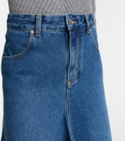 Victoria Beckham Asymmetric denim midi skirt