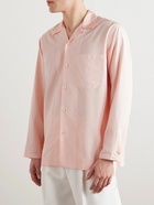 UMIT BENAN B - Camp-Collar Silk-Poplin Shirt - Pink