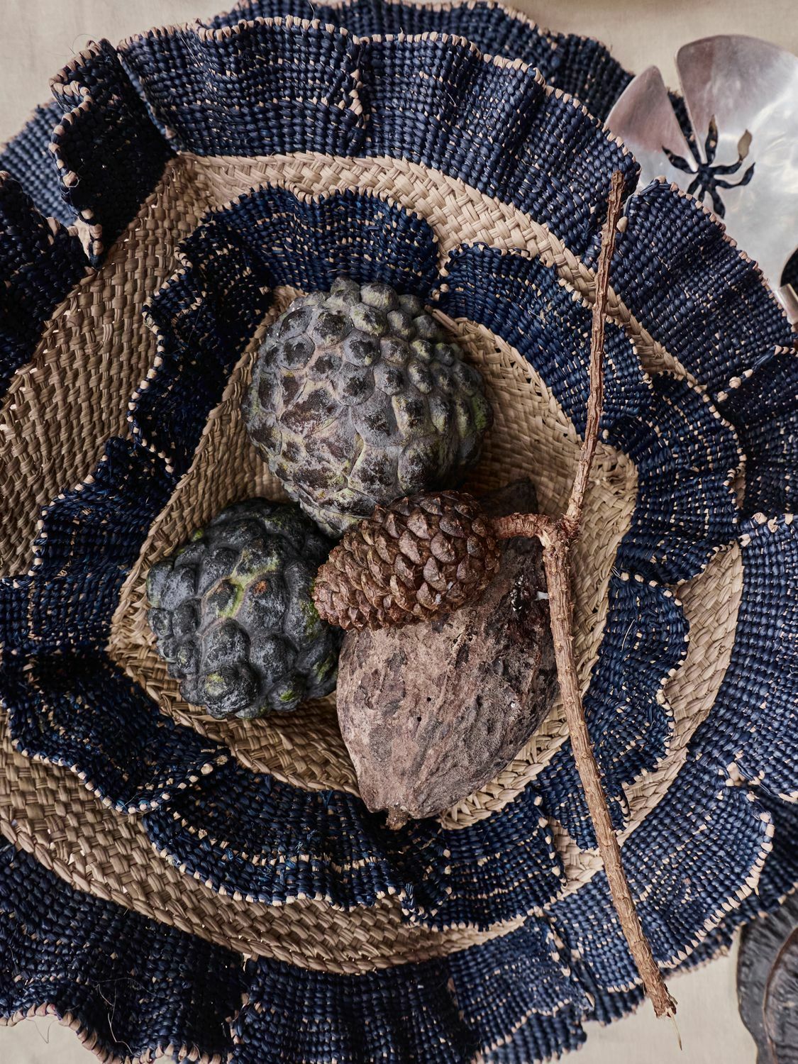 JOHANNA ORTIZ - Set Of 4 Embroidered Cloth Bread Baskets