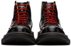 Alexander McQueen Black Tread Lace-Up Boots