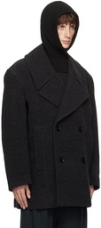 LEMAIRE Gray Maxi Peacoat