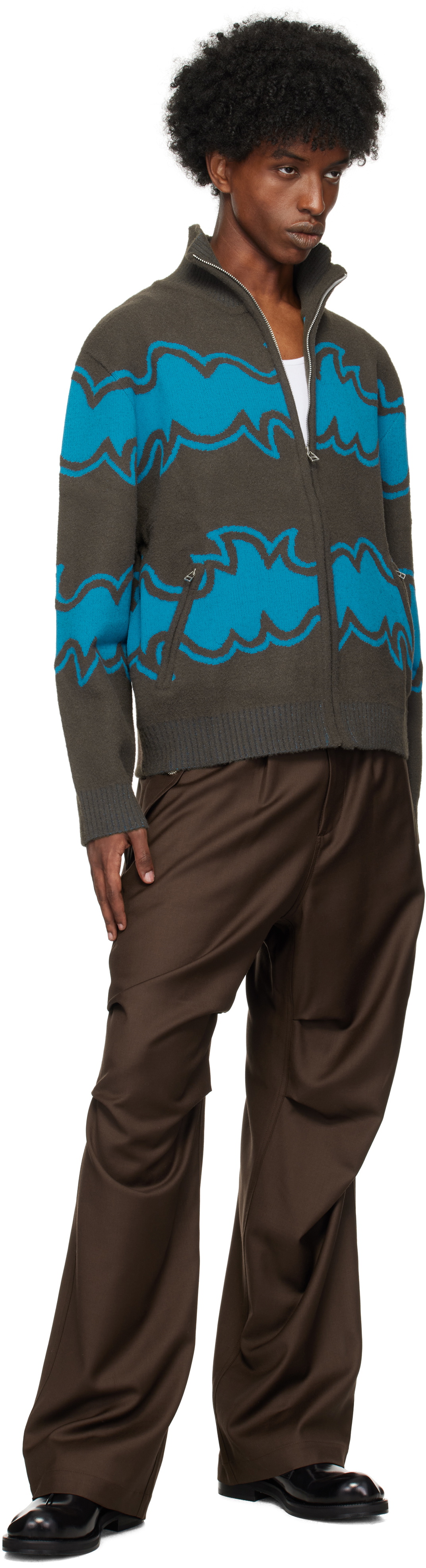 BLUEMARBLE Brown Parachute Trousers