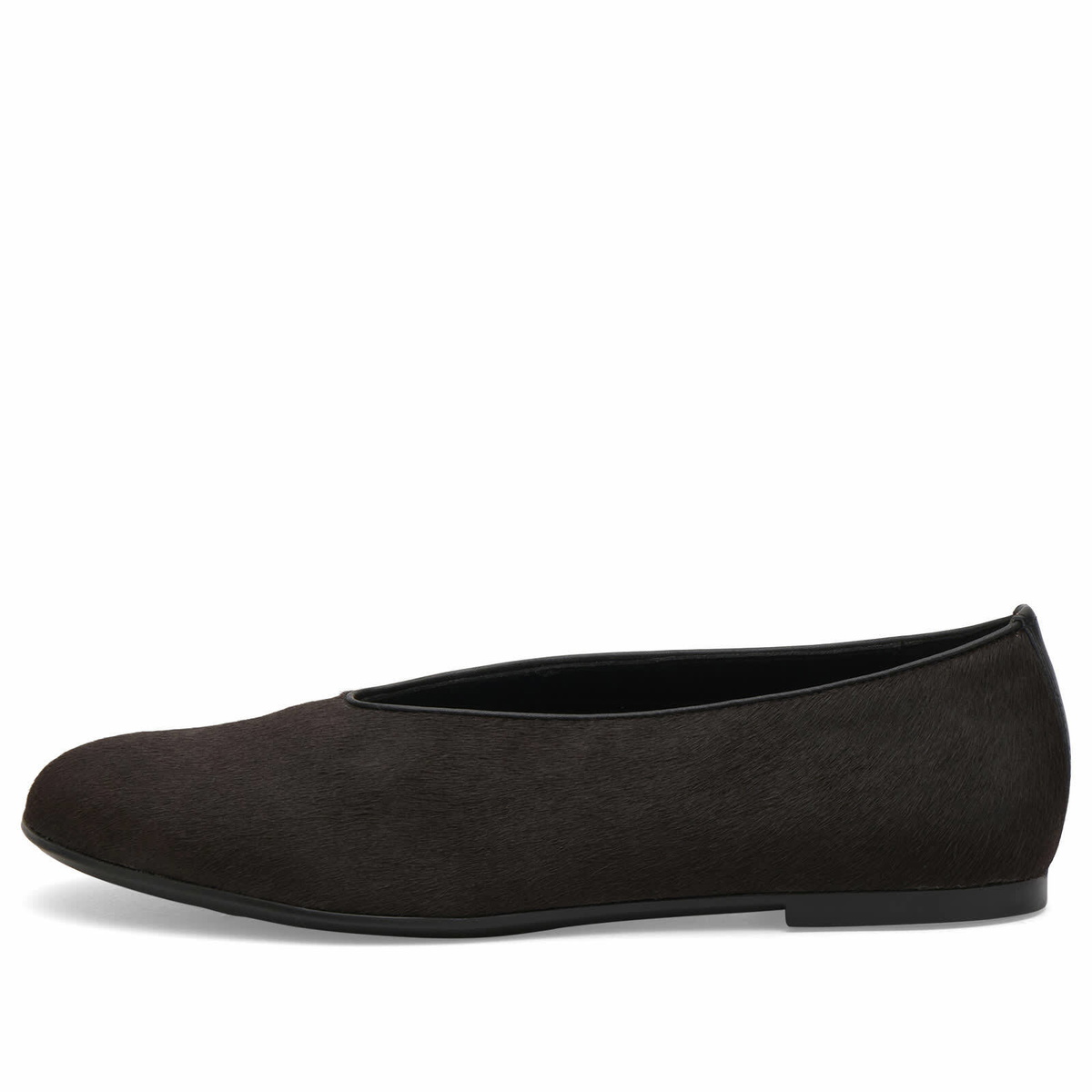 Vagabond Shoemakers Women's Vagabond Aleya Pony Hair Leather Ballet in Chocolate