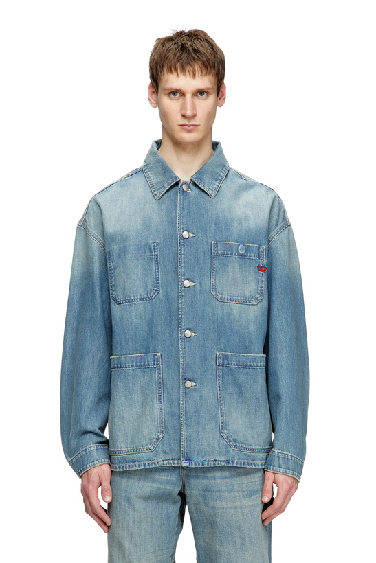 Photo: Diesel Utility-style denim jacket - Denim Jackets - Unisex - Blue