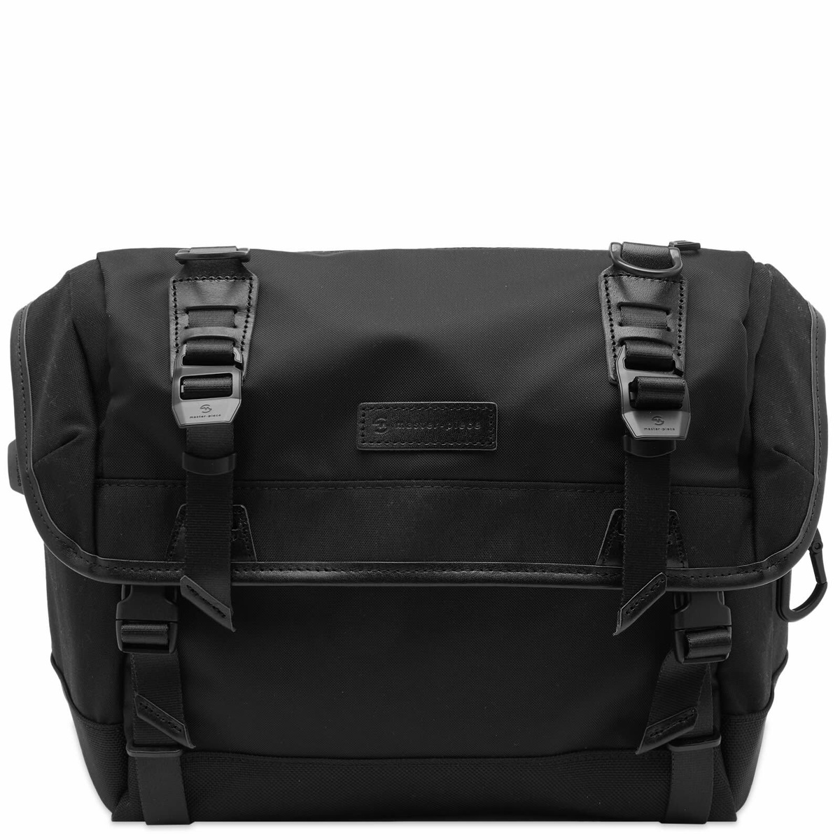 Master-Piece Potential Leather Trim Messenger Bag in Black Master-Piece Co