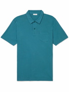 Sunspel - Riviera Slim-Fit Cotton-Mesh Polo Shirt - Blue