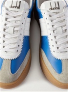 Dunhill - Court Legacy Leather and Suede Sneakers - Blue