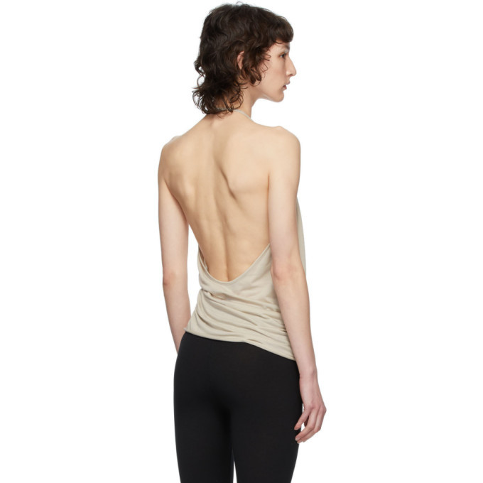 Rick Owens Lilies Grey Heavy Jersey Halter Tank Top Rick Owens Lilies
