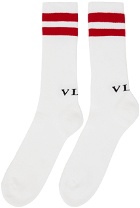 Valentino Garavani White 'VLTN' Socks