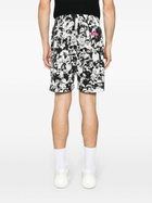 Advisory Board Crystals Black And White Faces Print Bermuda Shorts