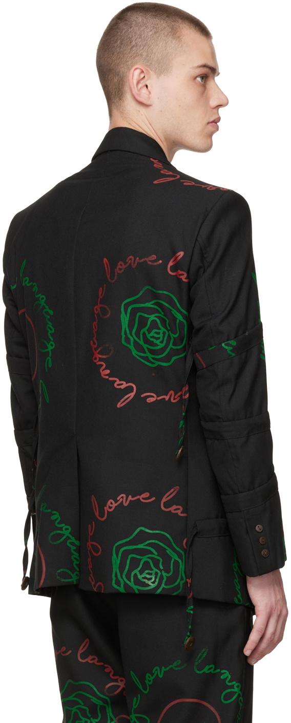 Bloke Black 'Love Language' Blazer