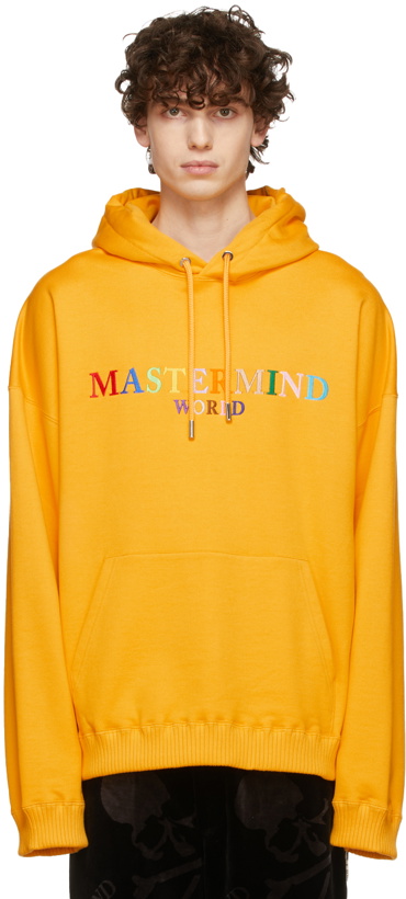 Photo: mastermind WORLD Yellow Embroidered Logo Hoodie