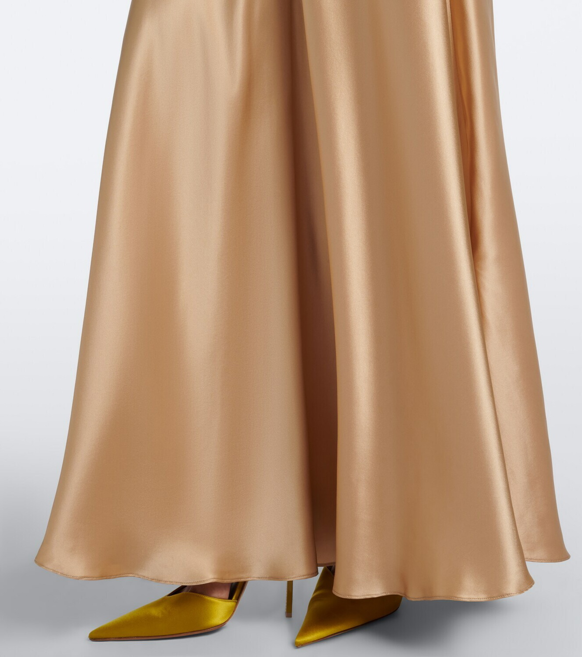 Rodarte Lace-trimmed sequined silk satin gown