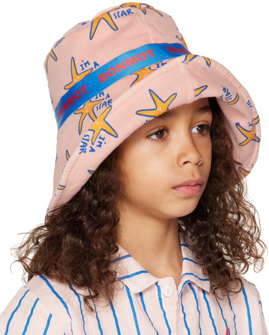 Bonmot Organic Kids Pink 'I'm A Star' Bucket Hat
