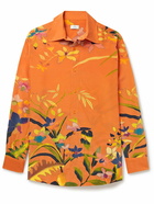 Etro - Printed Silk Shirt - Orange