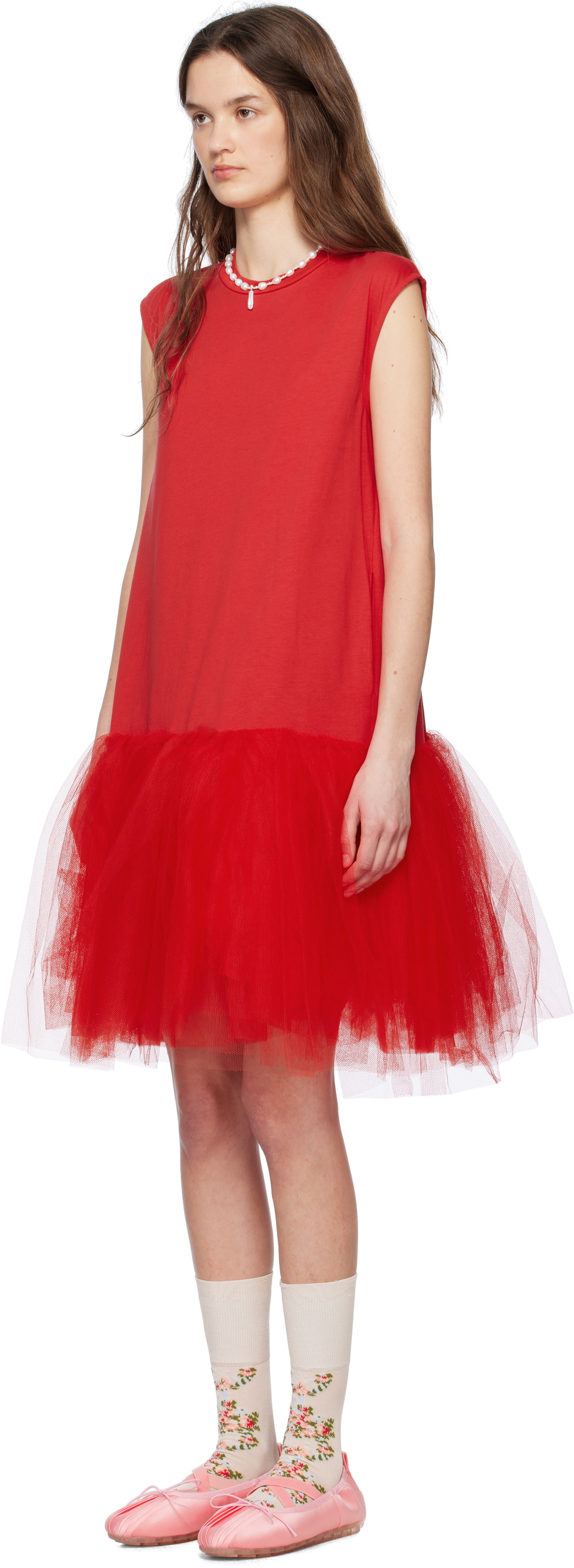 open lace back dress 25106Y City of Stars – Child’s Red & Green Sequin Ballet Tutu Dress with Embroidered Tulle and Lettuce-Edged Skirt ISC / 56 Hunter main image 0