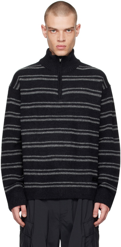 Photo: Juun.J Navy & Gray Stripe Sweater