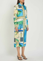 Tory Burch Printed Silk Midi Shirt Dress Multicoloured