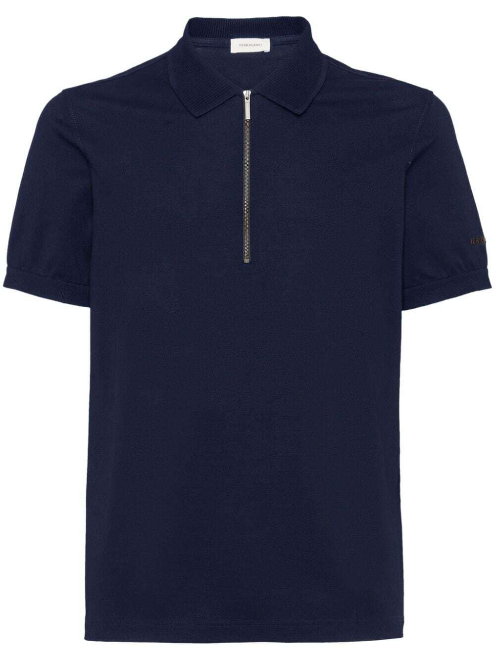 Ferragamo Blue Cotton Polo Shirt main image 0