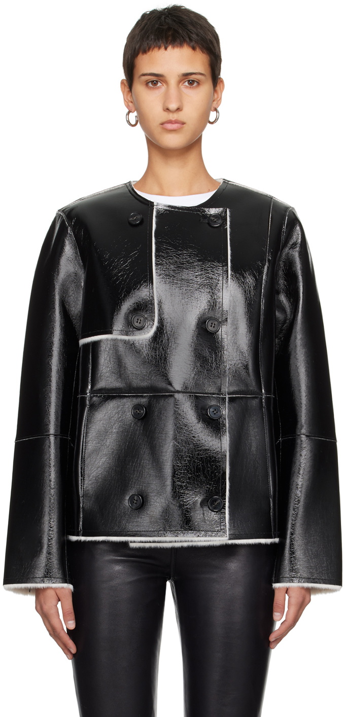 Stand Studio Black Lara FauxLeather Jacket Stand Studio