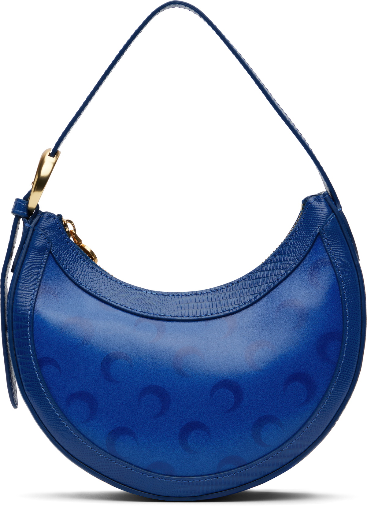 Marine Serre Navy Moon Airbrushed Leather Eclips Mini Bag