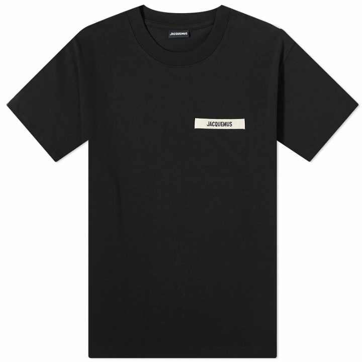 Photo: Jacquemus Men's Gros Grain Logo T-Shirt in Black