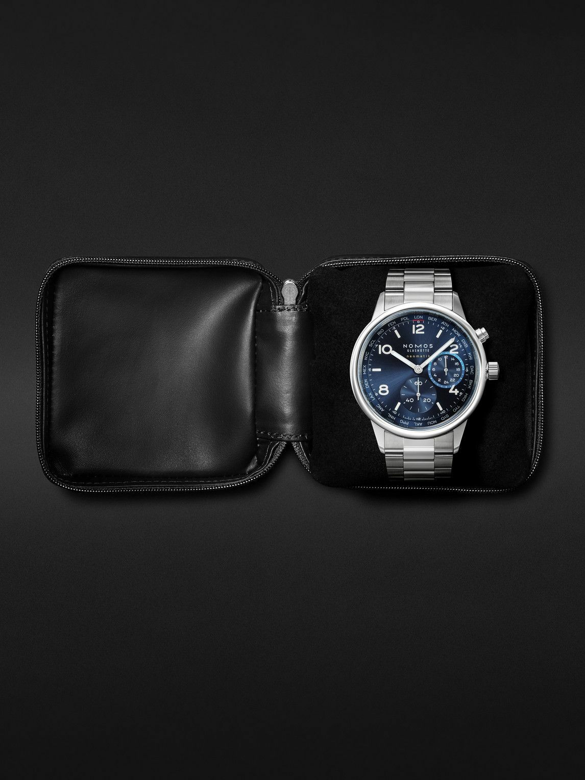 NOMOS Glashütte - Club Sport Neomatik Worldtimer Blue Automatic 40mm Stainless Steel Watch, Ref. No. 790