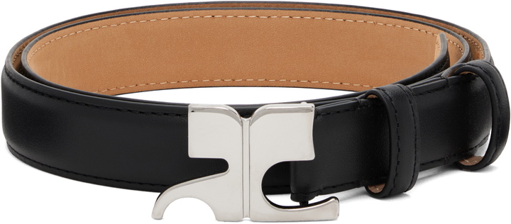 Photo: Courrèges Black 25MM AC Leather Belt