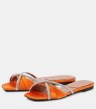 D'Accori Lust crystal-embellished satin slides
