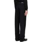 Marine Serre Black Tailored Belted Serge Trousers