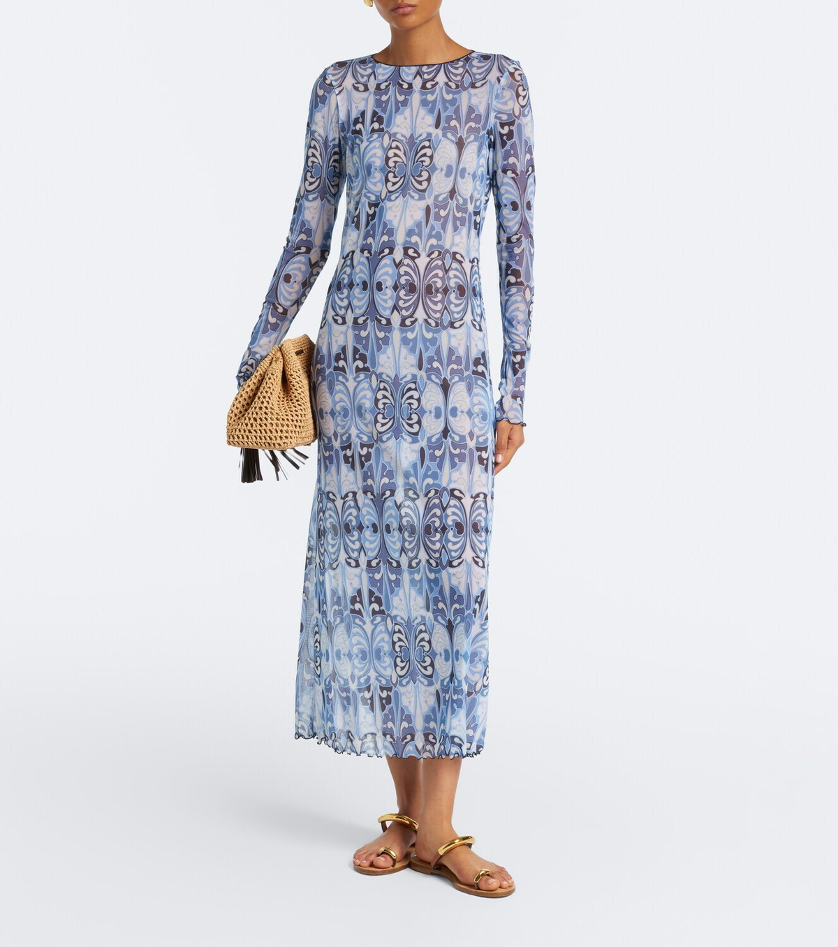 La DoubleJ Slinky Swing printed midi dress