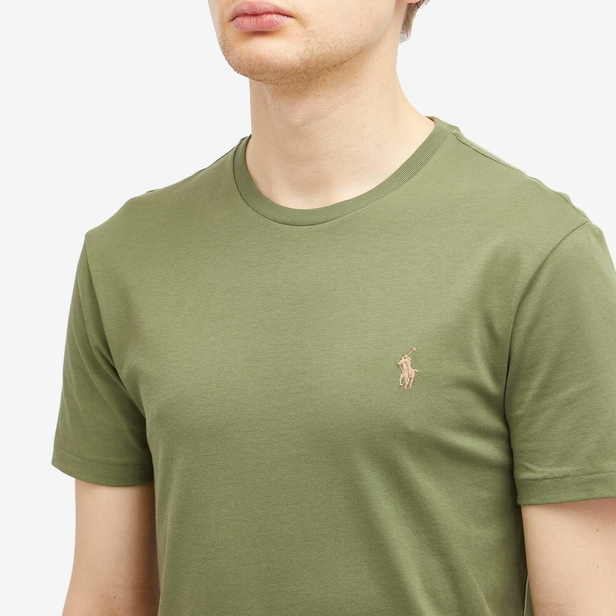 Tシャツ・カットソー POLO RALPH LAUREN Men T-shirt Olive 710938134 012 polo-ralph-lauren-sscncmslm2-