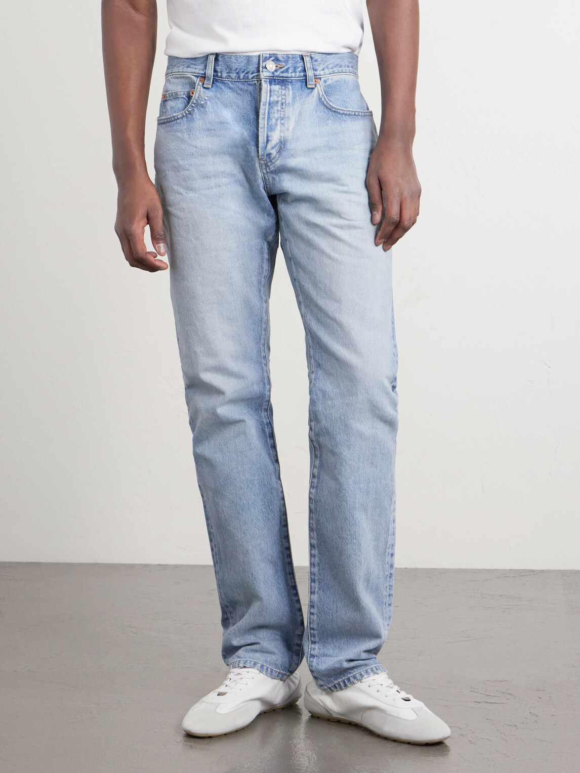 SAINT LAURENT - Straight-Leg Organic Jeans - Blue