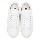 Burberry White Bio-Based Striped Sole Sneakers