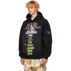Vetements Black Oversized Russia Patchwork Hoodie
