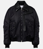 Bottega Veneta Intrecciato leather-trimmed blouson jacket