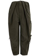 Loewe Womens Balloon Cotton Olive Cargo Trousers UK8/S