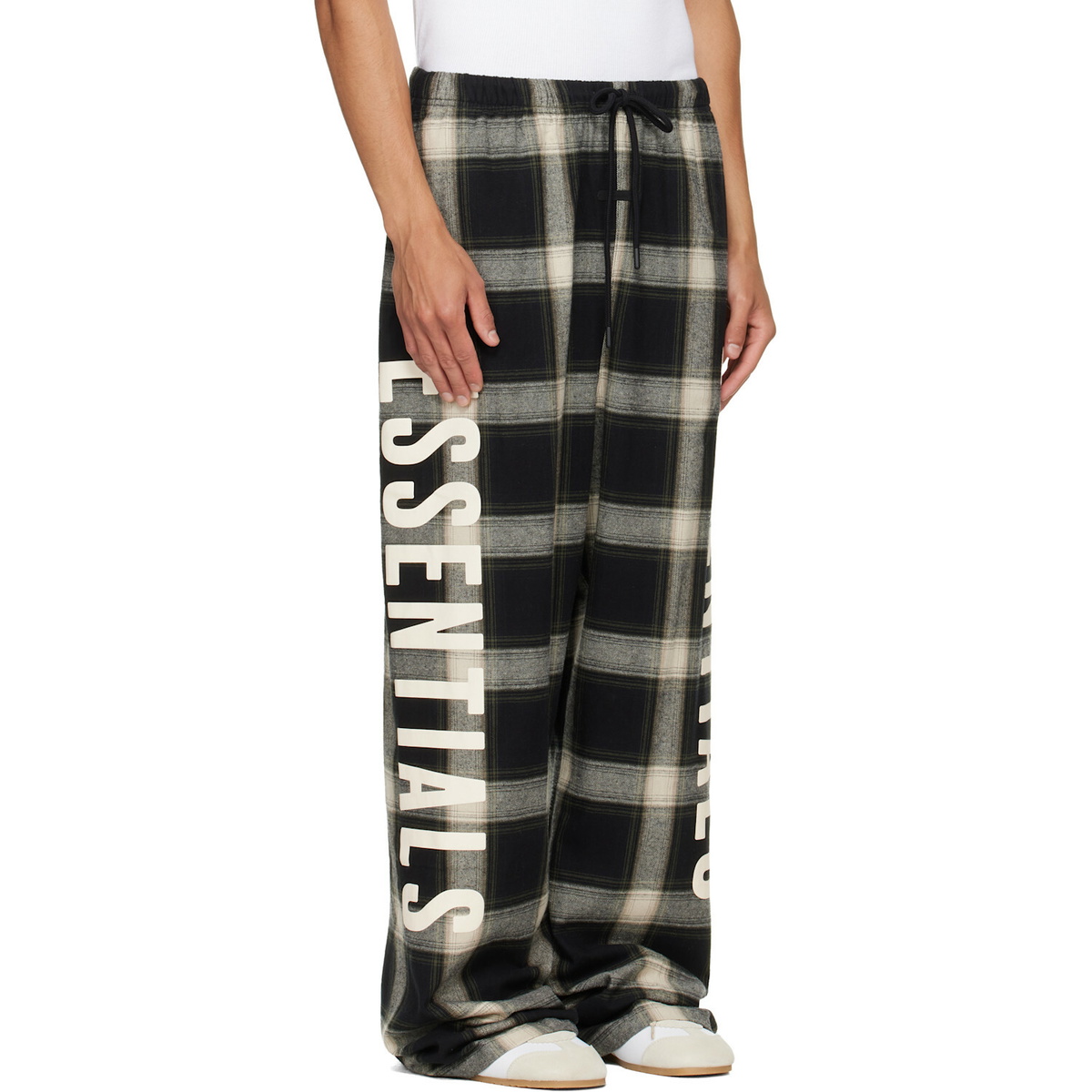 Fear of God ESSENTIALS Black & White Flannel Lounge Pants