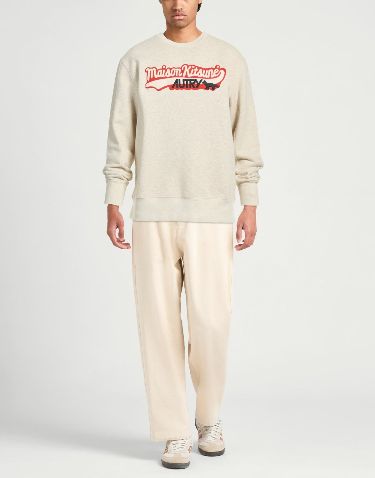 Autry X Maison Kitsuné Mens Sweatshirt in Beige