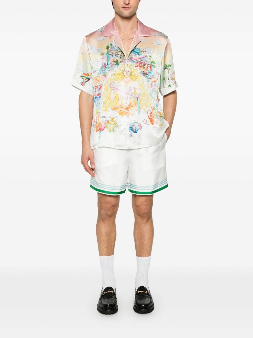 トップス CASABLANCA The Road to Knowledge White 'The Road To Knowledge' T-Shirt by Casablanca on Sale