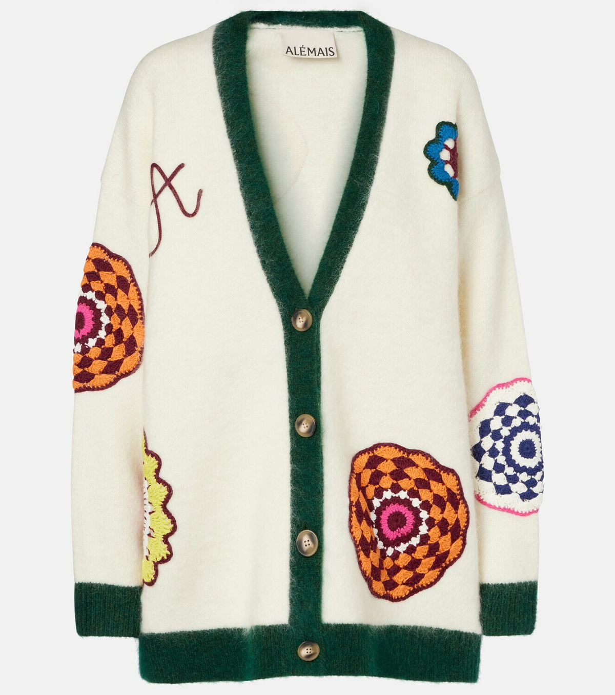 Alémais Crochet mohair and wool-blend cardigan