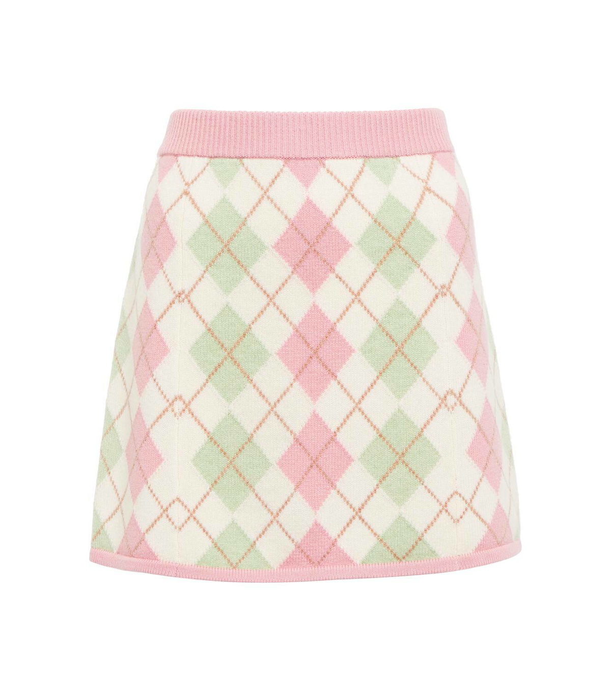 LoveShackFancy Marseille argyle miniskirt