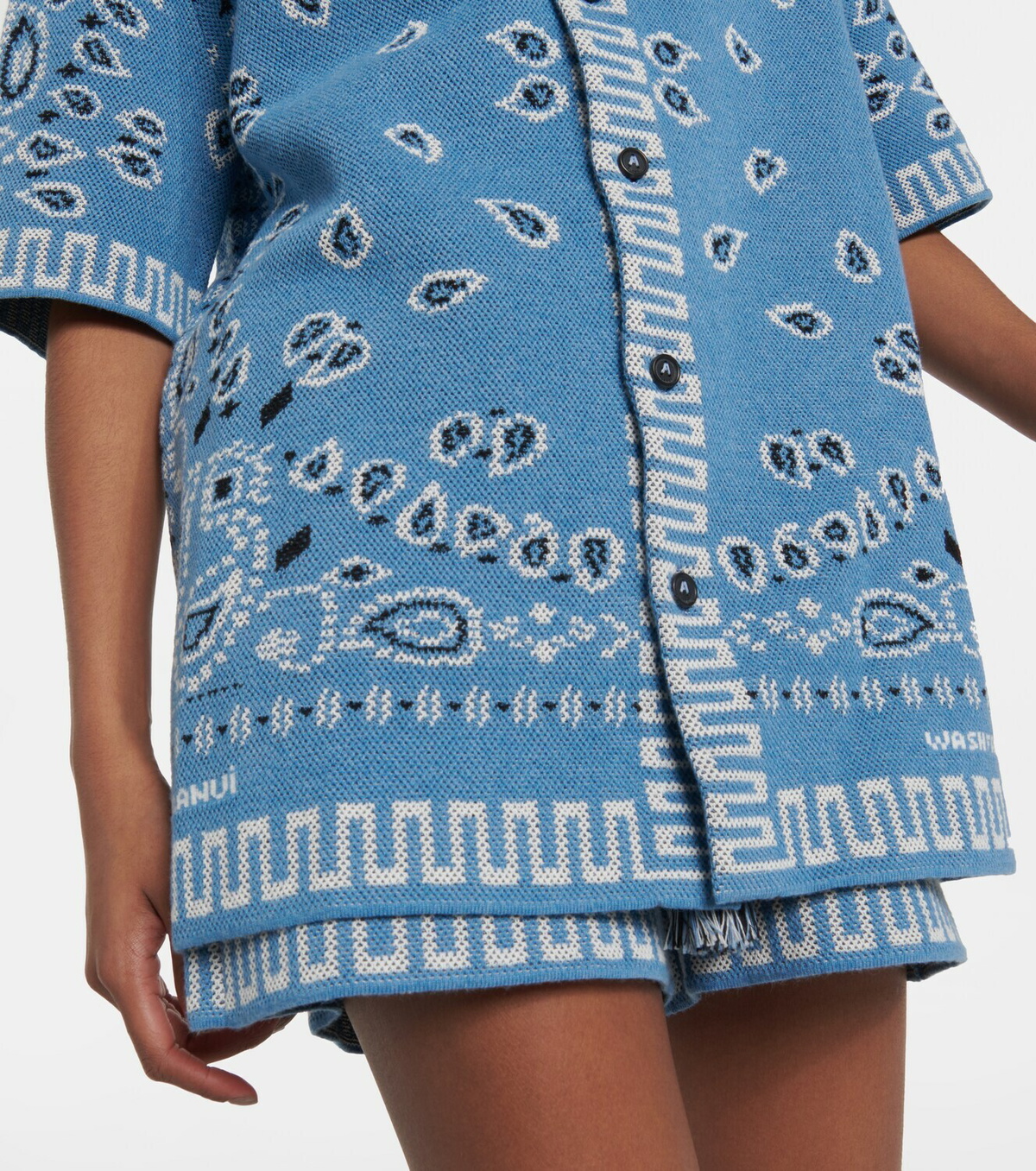 Alanui - Bandana cotton piqué shirt