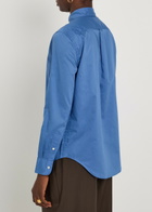 Polo Ralph Lauren Logo-embroidered Cotton Shirt Blue